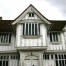 Timber-frame house with exposed beams